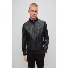 Hugo Boss Bomber jacket in leather 50476787-001 Black