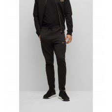 Hugo Boss Zipped-hem tracksuit bottoms with perforated details 50476946-001 Black