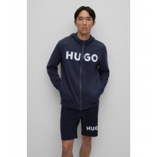 Hugo Boss Zip-up hoodie in French terry with logo 50477194-405 Dark Blue