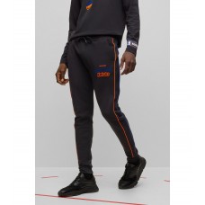 Hugo Boss BOSS & NBA cotton-blend tracksuit bottoms with flock-print logos 50477409-004 NBA Knicks