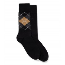 Hugo Boss Two-pack of regular-length socks in a cotton blend hbeu50478352-002 Black