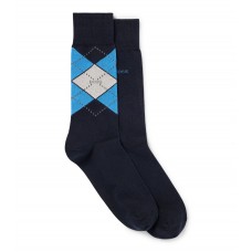 Hugo Boss Two-pack of regular-length socks in a cotton blend hbeu50478352-420 Blue
