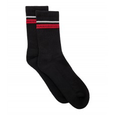 Hugo Boss Two-pack of quarter-length socks with logo tape hbeu50478366-001 Black