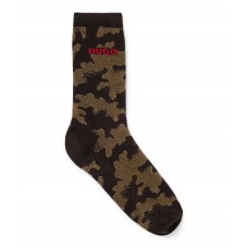 Hugo Boss Organic-cotton-blend short socks with camouflage pattern hbeu50478371-303 Dark Green