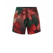 Hugo Boss Floral-print swim shorts in quick-drying recycled material 50478542-312 Red Patterned