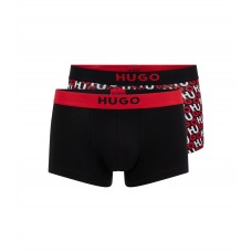 Hugo Boss Two-pack of logo-waistband trunks in stretch cotton 50478769-643 Light Red