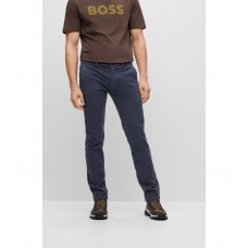 Hugo Boss Slim-fit trousers in stretch-cotton twill 50478896-404 Dark Blue