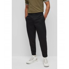 Hugo Boss Relaxed-fit regular-rise trousers in water-repellent canvas 50479048-001 Black