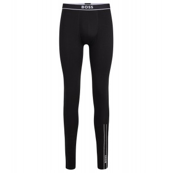 Hugo Boss Stretch-cotton long johns with logo and stripe details 50479055-001 Black