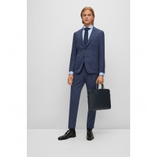 Hugo Boss Two-piece suit in a micro-patterned wool blend 50479205-404 Dark Blue