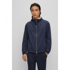 Hugo Boss Slim-fit hooded jacket in performance-stretch fabric 50479460-404 Dark Blue