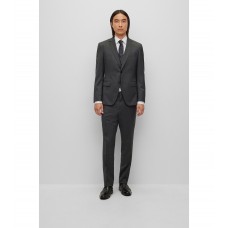 Hugo Boss Three-piece slim-fit suit in patterned stretch wool 50479632-001 Black