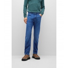 Hugo Boss Relaxed-fit jeans in blue super-soft Italian denim 50479684-419 Dark Blue