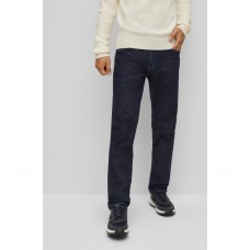 Hugo Boss Tapered-fit jeans in dark-blue performance-stretch denim 50479722-405 Dark Blue