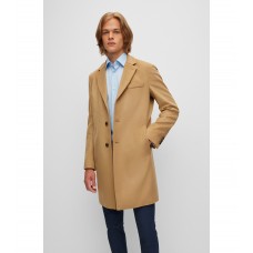 Hugo Boss Slim-fit coat in wool and cashmere 50479756-260 Beige