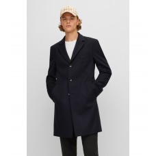 Hugo Boss Slim-fit coat in wool and cashmere 50479756-402 Dark Blue