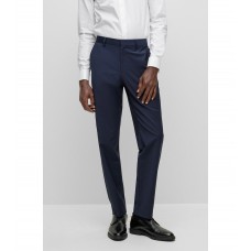 Hugo Boss Formal trousers in a wool blend 50479999-405 Dark Blue