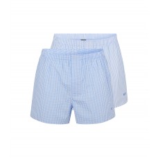 Hugo Boss Two-pack of cotton pyjama shorts with embroidered logo 50480075-470 Light Blue