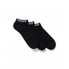 Hugo Boss Three-pack of ankle socks with logo cuffs hbeu50480217-001 Black