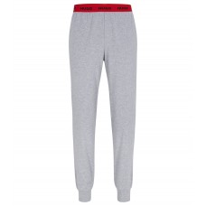 Hugo Boss Stretch-cotton pyjama bottoms with logo waistband 50480236-035 Grey