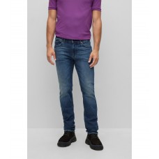 Hugo Boss Regular-fit jeans in blue comfort-stretch denim 50480263-419 Dark Blue