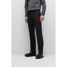Hugo Boss Regular-fit trousers in stretch virgin wool 50480544-001 Black