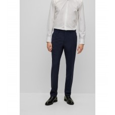 Hugo Boss Regular-fit trousers in stretch virgin wool 50480544-480 Dark Blue