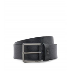 Hugo Boss Printed-leather belt with logo keeper 50481041-001 Black