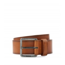 Hugo Boss Leather belt with logo buckle 50481096-210 Brown