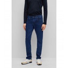 Hugo Boss Slim-fit jeans in blue satin-touch denim 50481326-418 Dark Blue