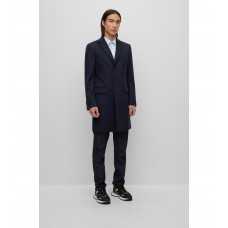 Hugo Boss Slim-fit coat in responsible cashmere 50481379-404 Dark Blue