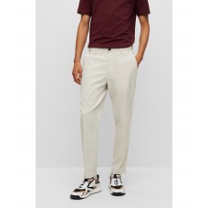 Hugo Boss Tapered-fit trousers with cropped leg in performance fabric 50482123-102 Beige