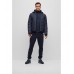 Hugo Boss Mixed-material down jacket with detachable sleeves and hood 50482326-402 Dark Blue
