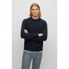 Hugo Boss Crew-neck sweater in a virgin-wool blend 50482534-404 Dark Blue