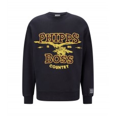 Hugo Boss BOSS x PHIPPS organic-cotton sweatshirt 50482885-001 Black
