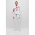 Hugo Boss Cotton-terry tracksuit bottoms with handwritten logo embroidery 50482921-100 White