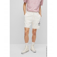 Hugo Boss BOSS x PEANUTS cotton-terry shorts with exclusive artwork 50483004-118 White