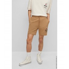 Hugo Boss BOSS x PEANUTS cotton-terry shorts with exclusive artwork 50483004-260 Beige