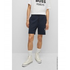 Hugo Boss BOSS x PEANUTS cotton-terry shorts with exclusive artwork 50483004-404 Dark Blue