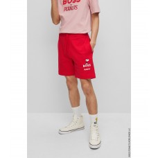 Hugo Boss BOSS x PEANUTS cotton-terry shorts with exclusive artwork 50483004-623 Red