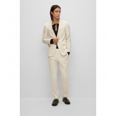 Hugo Boss Slim-fit two-piece suit in stretch cotton 50483238-151 White