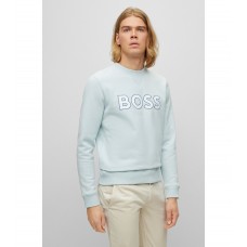 Hugo Boss Relaxed-fit sweatshirt with contrast logo 50483698-469 Light Blue