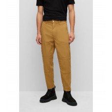 Hugo Boss Relaxed-fit cargo trousers in stretch-cotton corduroy 50483707-261 Beige