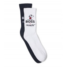 Hugo Boss BOSS x PEANUTS two-pack of cotton-blend socks with exclusive artwork hbeu50483881-961 White / Black