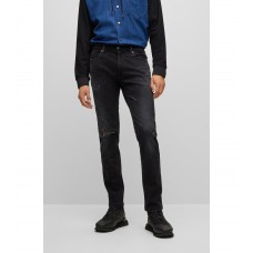 Hugo Boss Slim-fit jeans in black comfort-stretch denim 50483901-023 Dark Grey