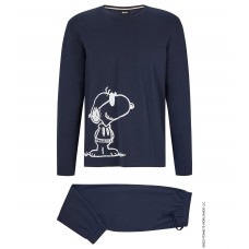 Hugo Boss BOSS x PEANUTS gift-boxed stretch-cotton pyjama set with exclusive artwork 50483963-403 Dark Blue