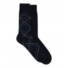 Hugo Boss Two-pack of socks in a mercerised-cotton blend hbeu50483983-401 Dark Blue
