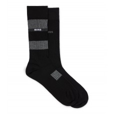 Hugo Boss Two-pack of socks in a cotton blend hbeu50483991-001 Black