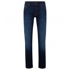 Hugo Boss Regular-fit jeans in dark-indigo super-stretch denim 50484250-422 Blue