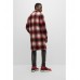 Hugo Boss Regular-fit coat in checked teddy with smooth lining 50484428-960 Patterned